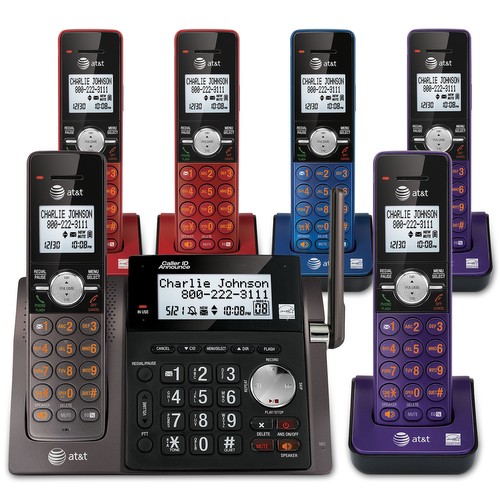6 handset cordless answering system with caller ID/call waiting - view 1